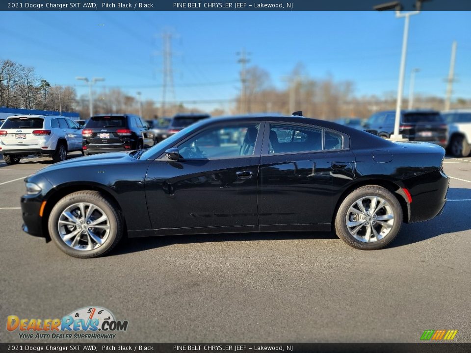 2021 Dodge Charger SXT AWD Pitch Black / Black Photo #4