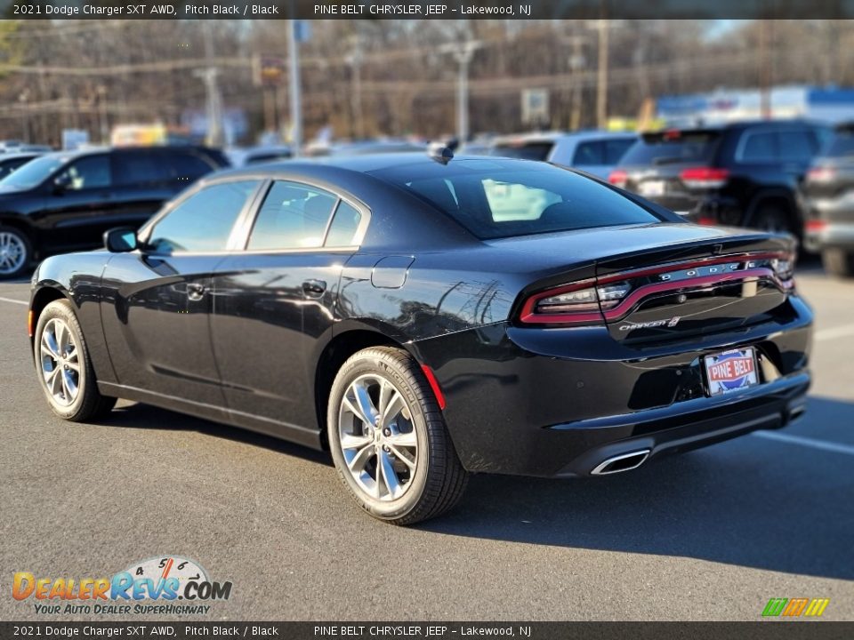 2021 Dodge Charger SXT AWD Pitch Black / Black Photo #6