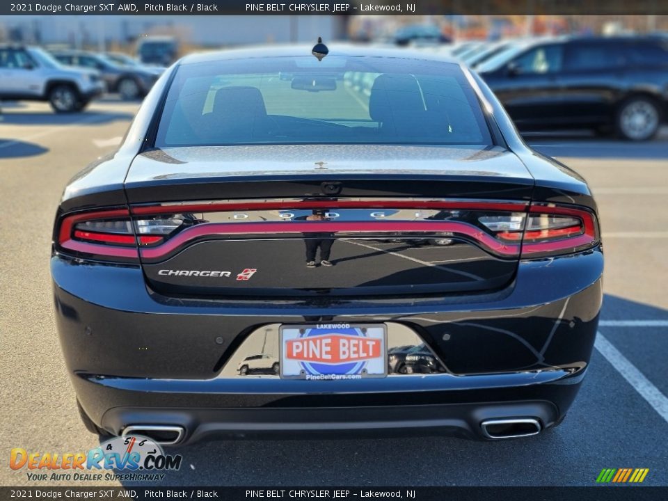 2021 Dodge Charger SXT AWD Pitch Black / Black Photo #7