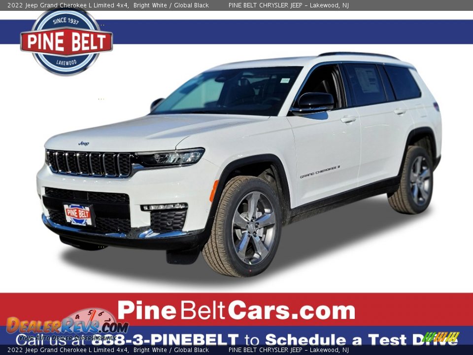 2022 Jeep Grand Cherokee L Limited 4x4 Bright White / Global Black Photo #1