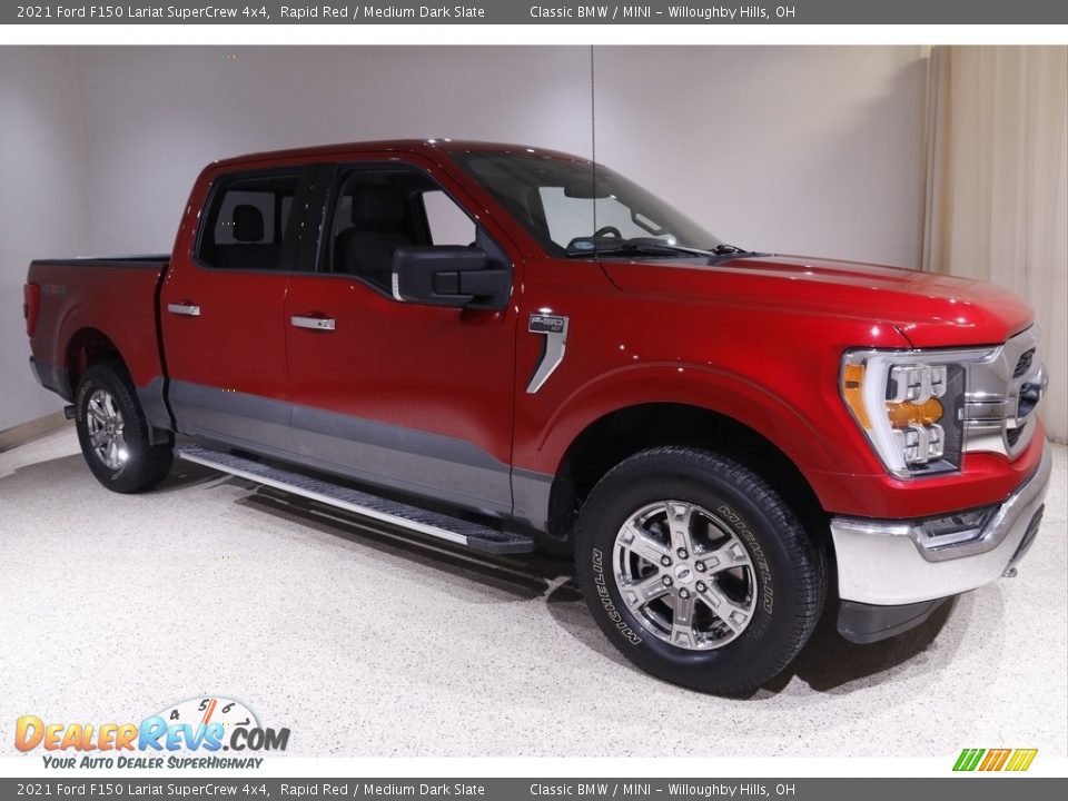 2021 Ford F150 Lariat SuperCrew 4x4 Rapid Red / Medium Dark Slate Photo #1