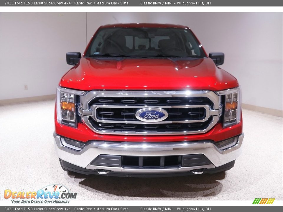 2021 Ford F150 Lariat SuperCrew 4x4 Rapid Red / Medium Dark Slate Photo #2