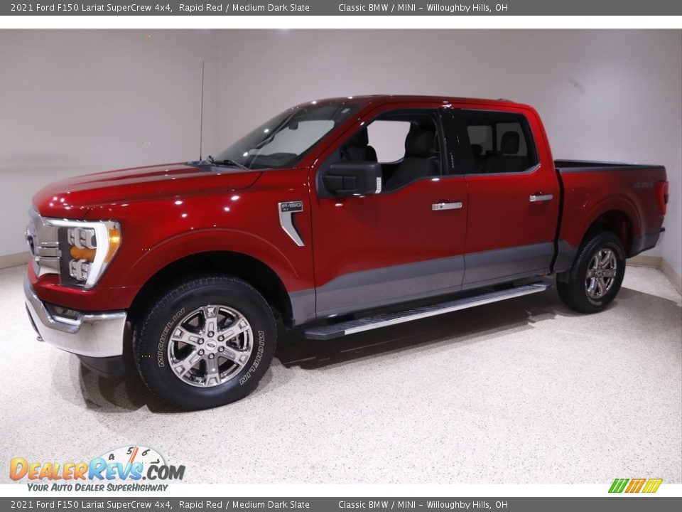 Rapid Red 2021 Ford F150 Lariat SuperCrew 4x4 Photo #3