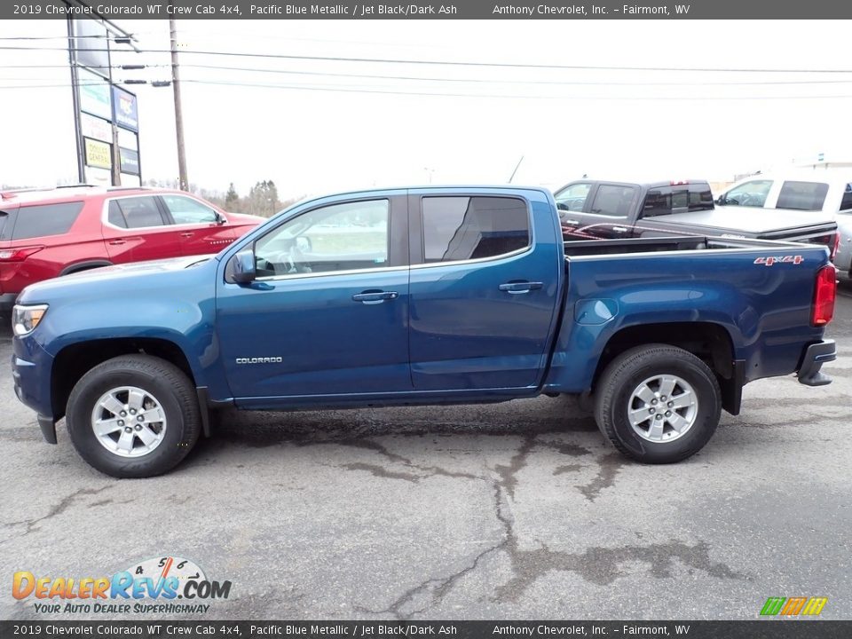 2019 Chevrolet Colorado WT Crew Cab 4x4 Pacific Blue Metallic / Jet Black/Dark Ash Photo #6