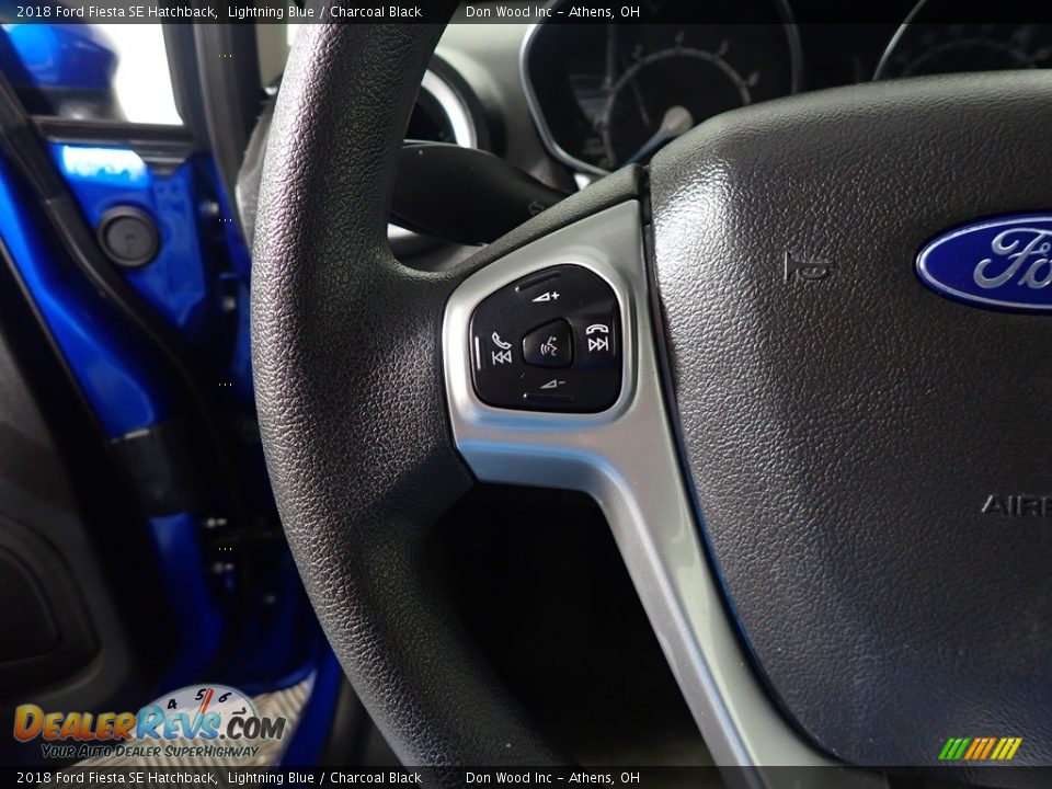 2018 Ford Fiesta SE Hatchback Lightning Blue / Charcoal Black Photo #29