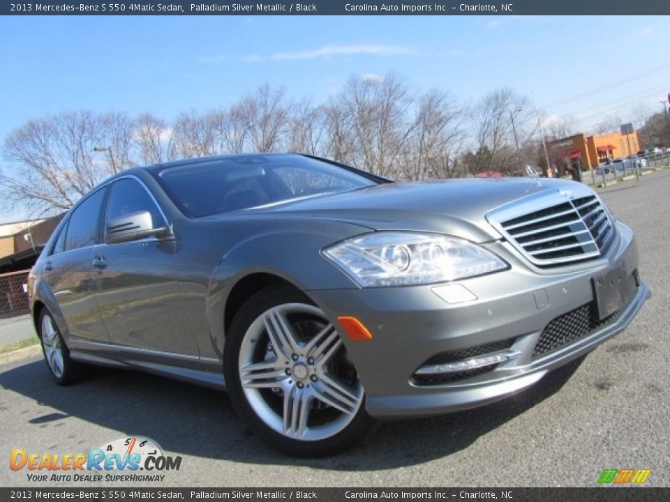 2013 Mercedes-Benz S 550 4Matic Sedan Palladium Silver Metallic / Black Photo #1