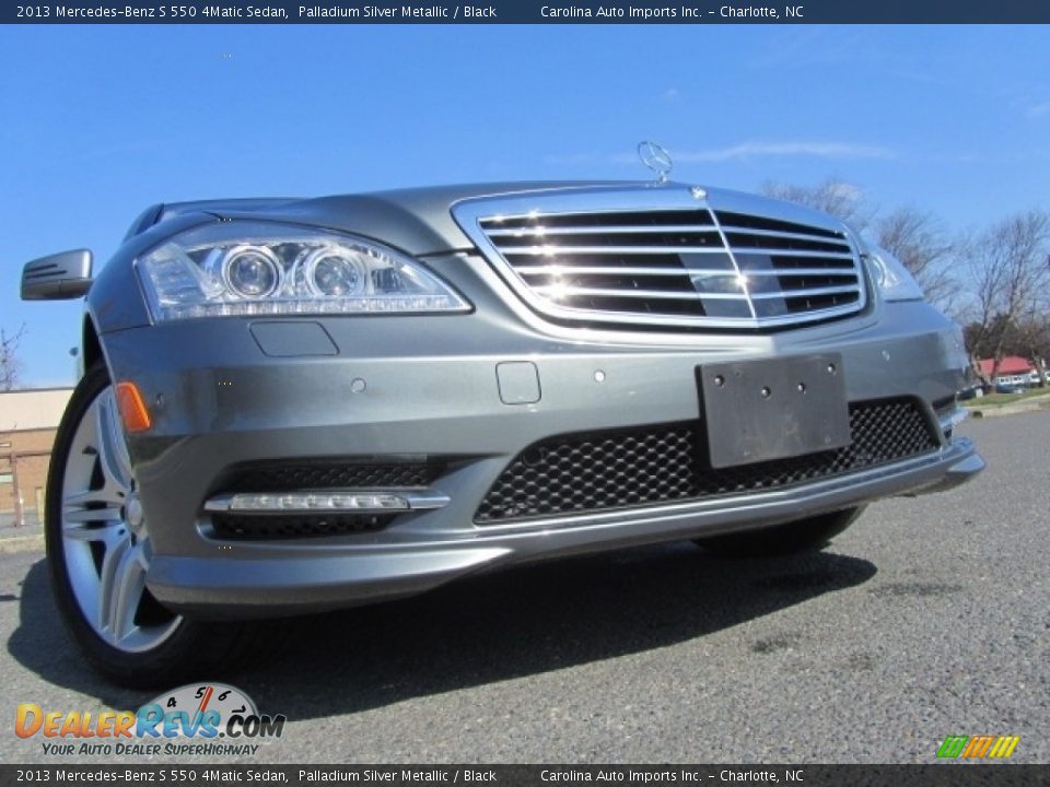 2013 Mercedes-Benz S 550 4Matic Sedan Palladium Silver Metallic / Black Photo #2