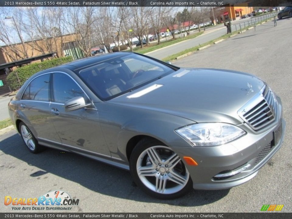 2013 Mercedes-Benz S 550 4Matic Sedan Palladium Silver Metallic / Black Photo #3