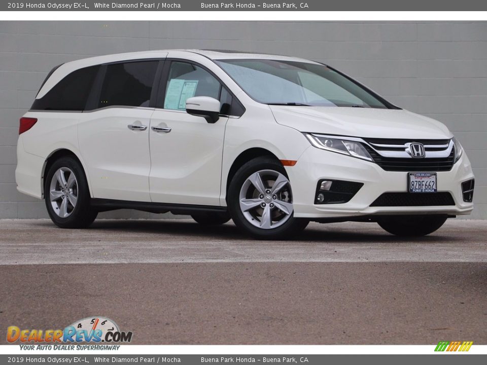 2019 Honda Odyssey EX-L White Diamond Pearl / Mocha Photo #2