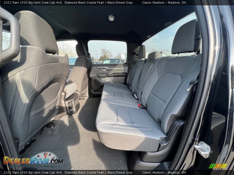 2022 Ram 1500 Big Horn Crew Cab 4x4 Diamond Black Crystal Pearl / Black/Diesel Gray Photo #3