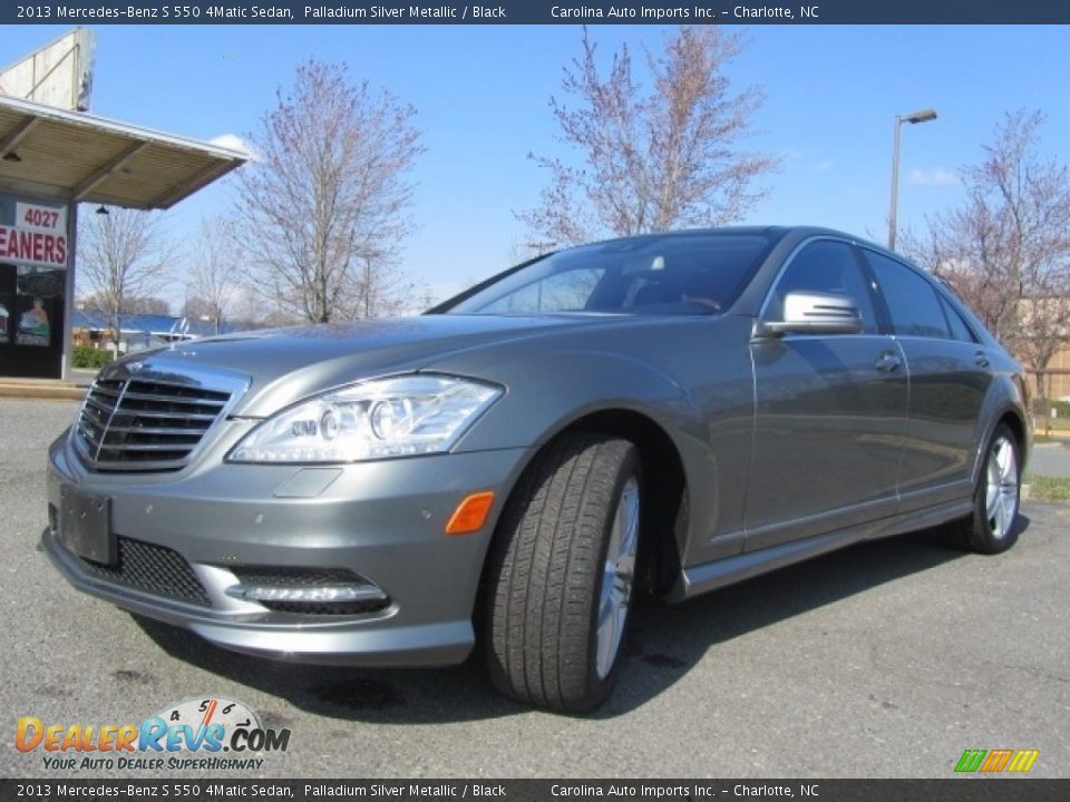 2013 Mercedes-Benz S 550 4Matic Sedan Palladium Silver Metallic / Black Photo #6