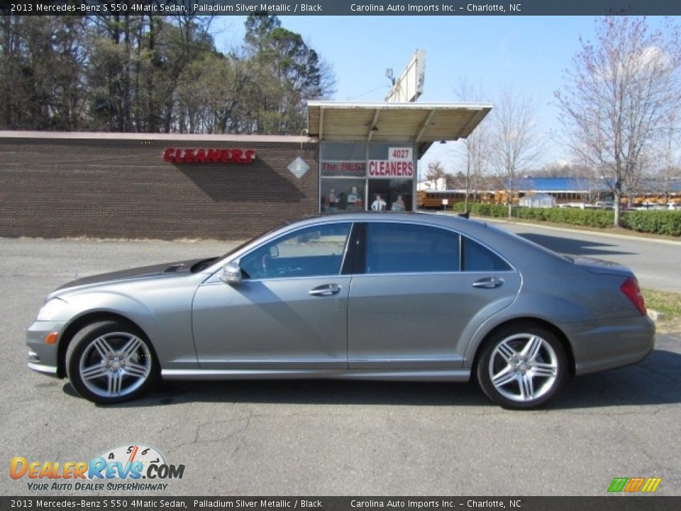 2013 Mercedes-Benz S 550 4Matic Sedan Palladium Silver Metallic / Black Photo #7