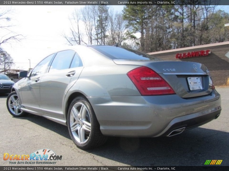 2013 Mercedes-Benz S 550 4Matic Sedan Palladium Silver Metallic / Black Photo #8