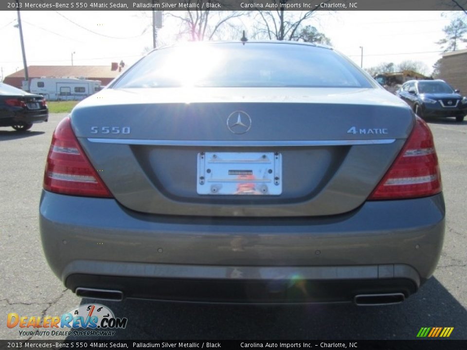 2013 Mercedes-Benz S 550 4Matic Sedan Palladium Silver Metallic / Black Photo #9