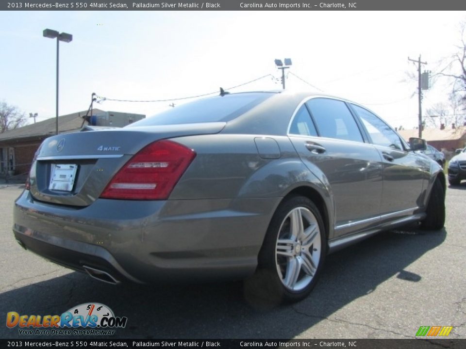 2013 Mercedes-Benz S 550 4Matic Sedan Palladium Silver Metallic / Black Photo #10