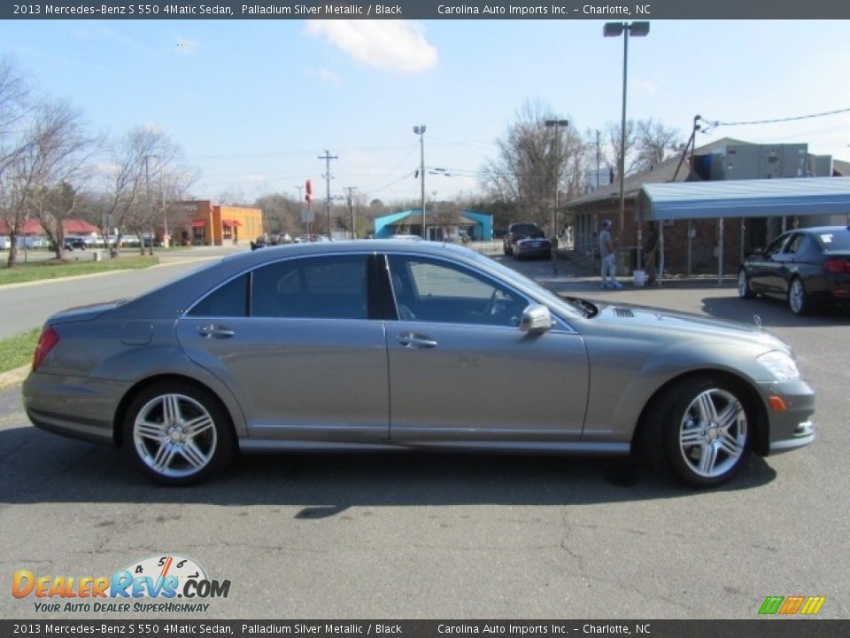 2013 Mercedes-Benz S 550 4Matic Sedan Palladium Silver Metallic / Black Photo #11