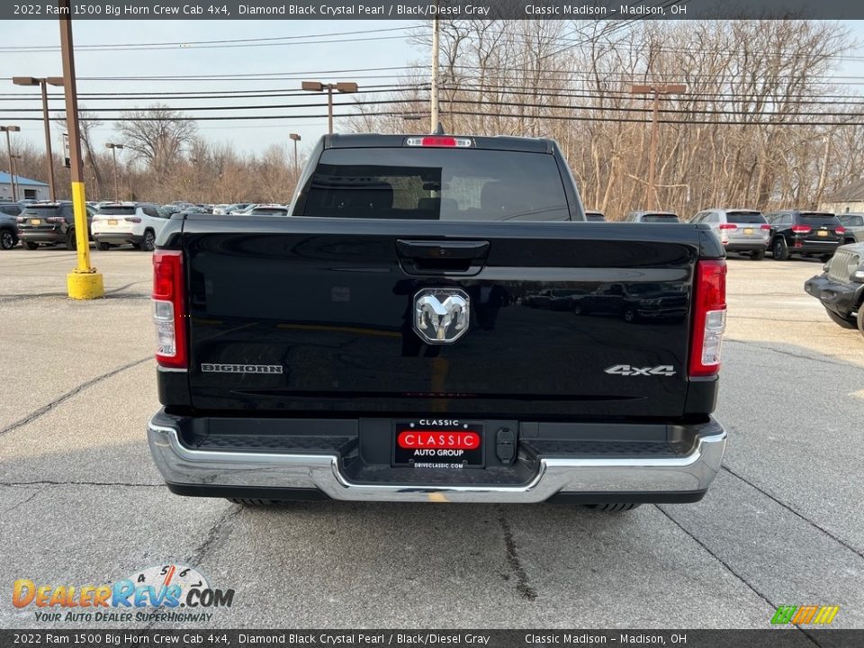 2022 Ram 1500 Big Horn Crew Cab 4x4 Diamond Black Crystal Pearl / Black/Diesel Gray Photo #10