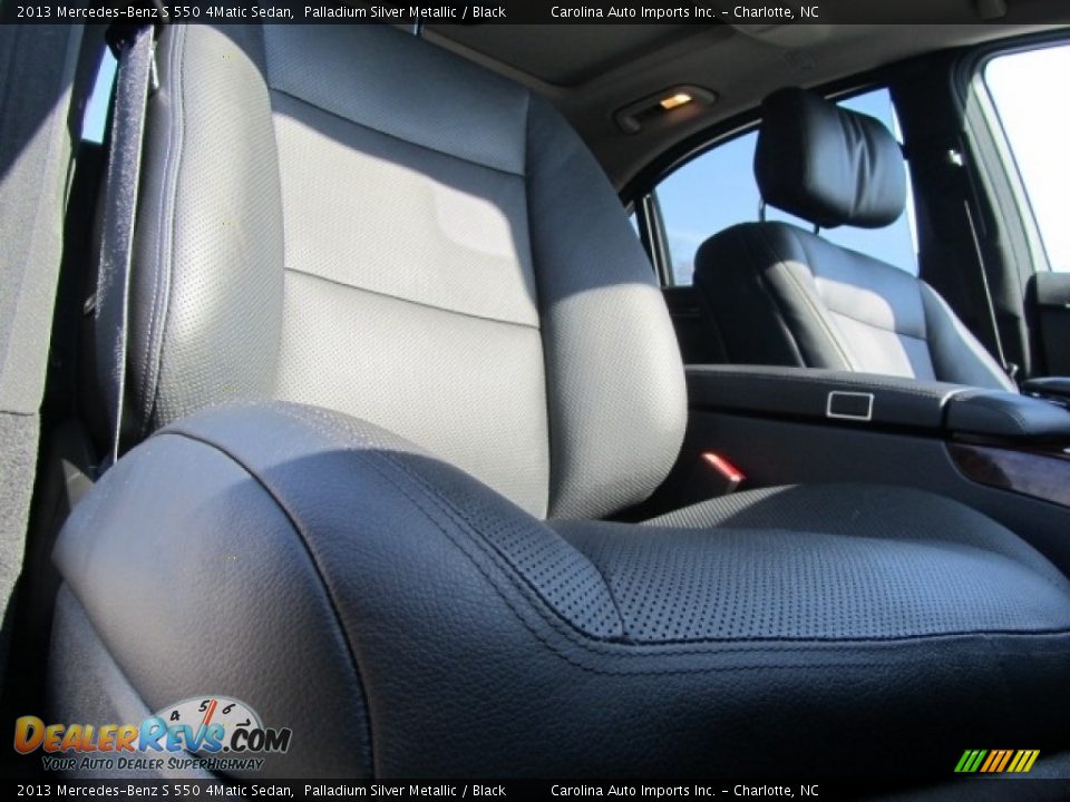 2013 Mercedes-Benz S 550 4Matic Sedan Palladium Silver Metallic / Black Photo #22