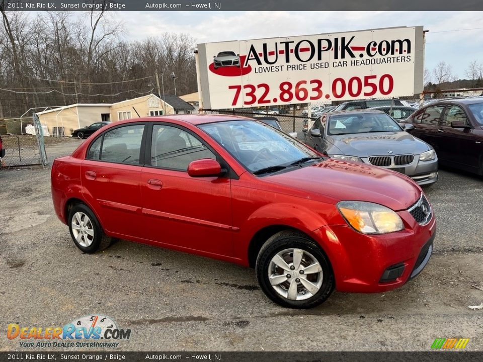 2011 Kia Rio LX Sunset Orange / Beige Photo #1