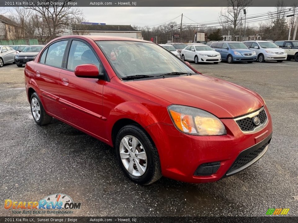 2011 Kia Rio LX Sunset Orange / Beige Photo #2