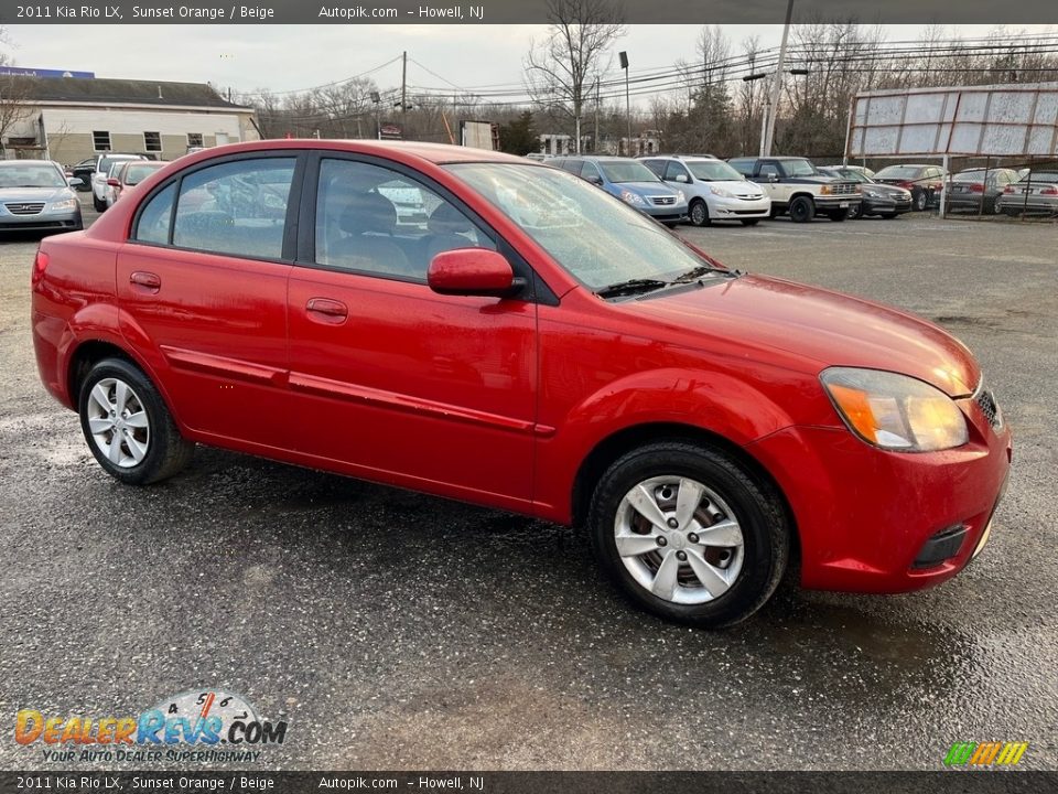 2011 Kia Rio LX Sunset Orange / Beige Photo #3