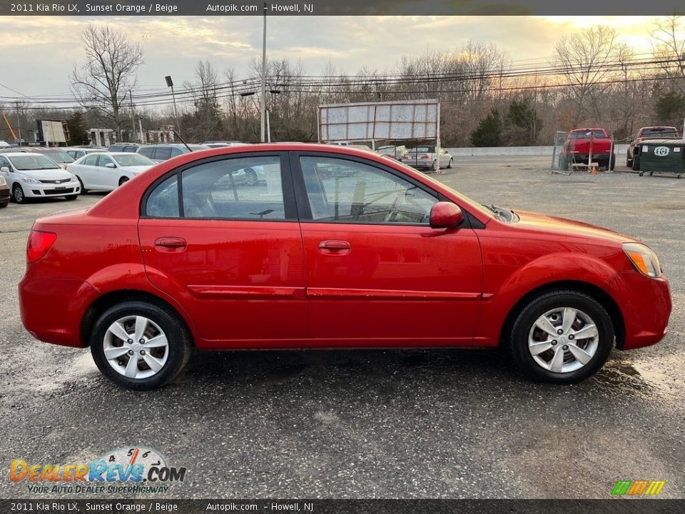 2011 Kia Rio LX Sunset Orange / Beige Photo #5