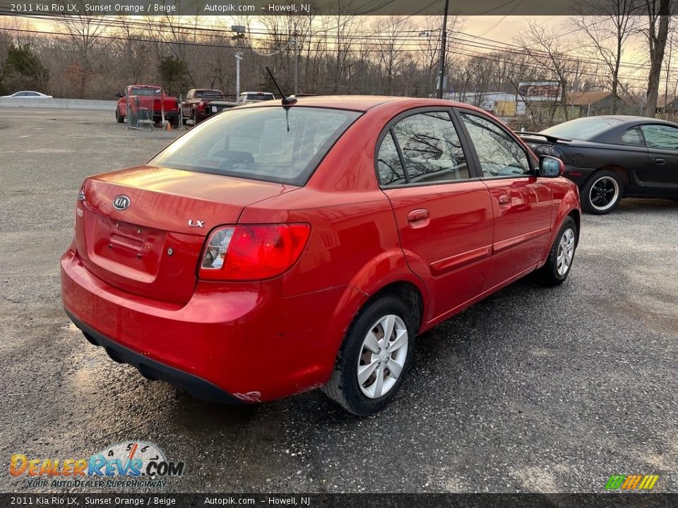 2011 Kia Rio LX Sunset Orange / Beige Photo #6