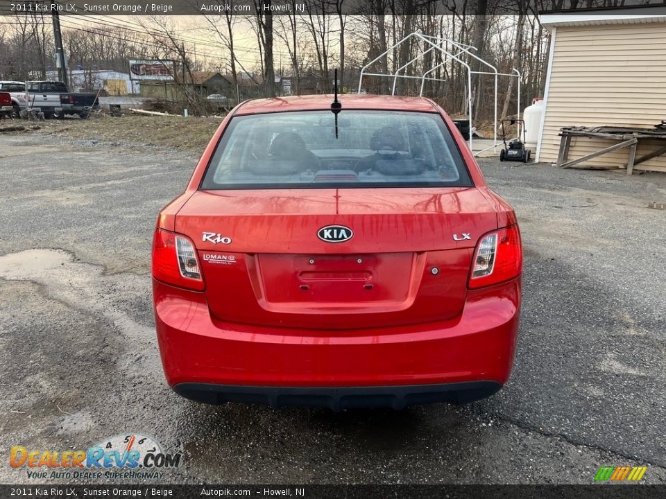 2011 Kia Rio LX Sunset Orange / Beige Photo #7