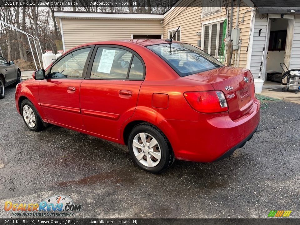 2011 Kia Rio LX Sunset Orange / Beige Photo #8