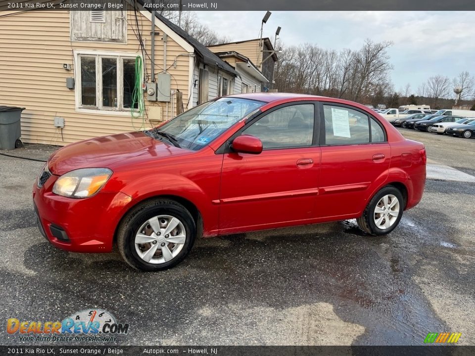 2011 Kia Rio LX Sunset Orange / Beige Photo #10