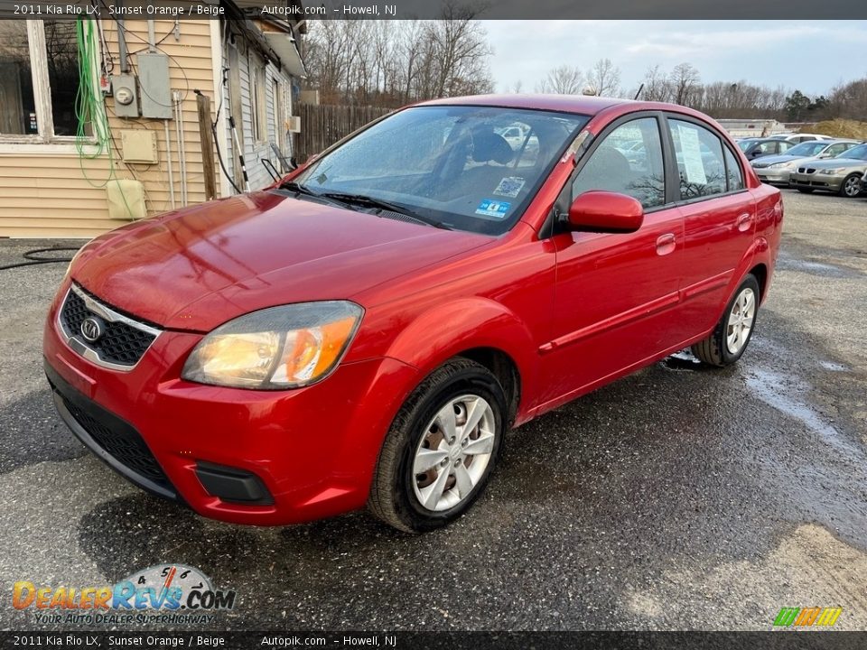 2011 Kia Rio LX Sunset Orange / Beige Photo #11