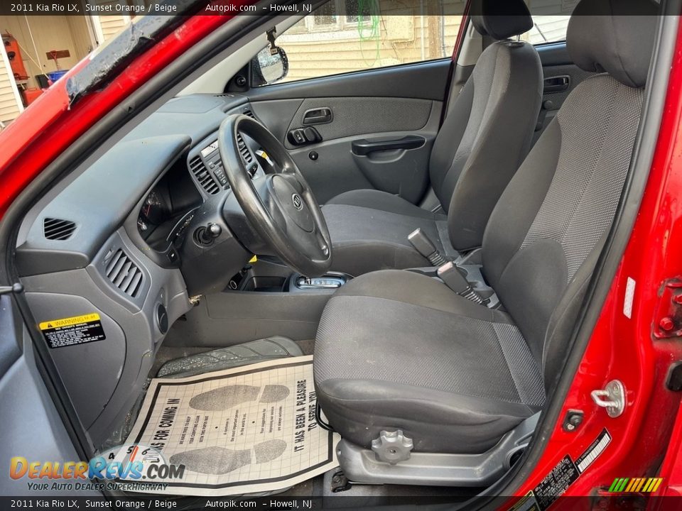 2011 Kia Rio LX Sunset Orange / Beige Photo #13