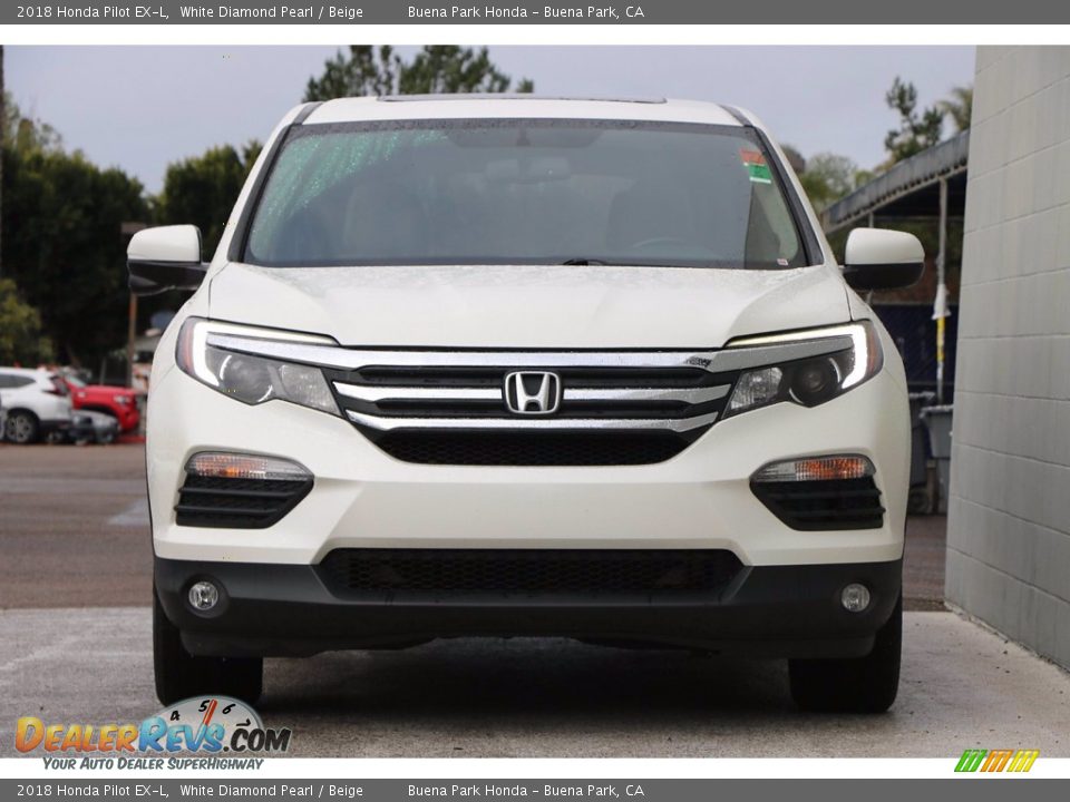 2018 Honda Pilot EX-L White Diamond Pearl / Beige Photo #3