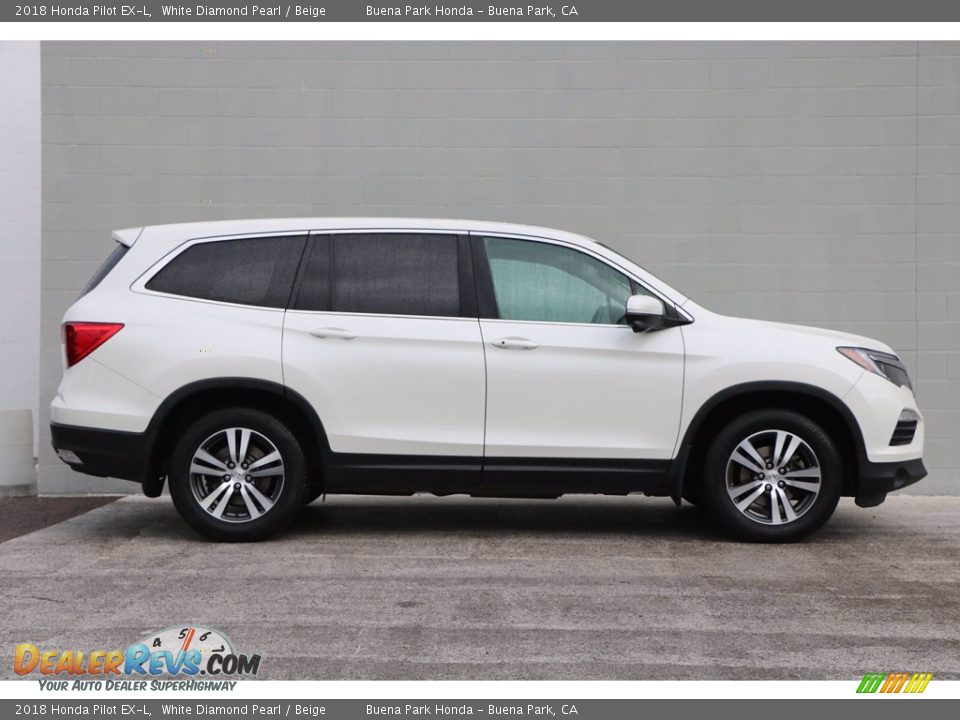 White Diamond Pearl 2018 Honda Pilot EX-L Photo #4