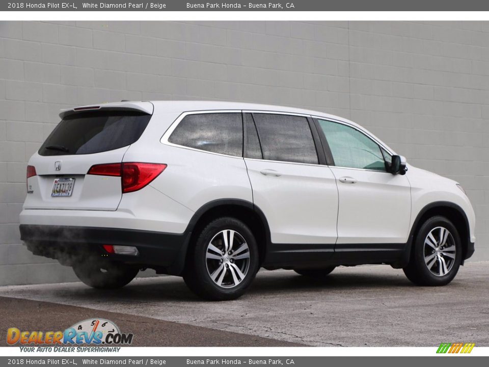 2018 Honda Pilot EX-L White Diamond Pearl / Beige Photo #5