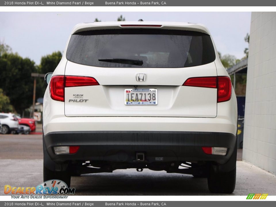 2018 Honda Pilot EX-L White Diamond Pearl / Beige Photo #6