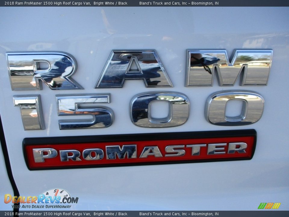 2018 Ram ProMaster 1500 High Roof Cargo Van Bright White / Black Photo #18