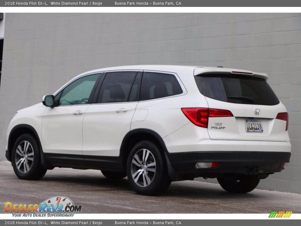 2018 Honda Pilot EX-L White Diamond Pearl / Beige Photo #7