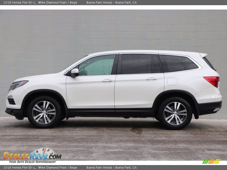 2018 Honda Pilot EX-L White Diamond Pearl / Beige Photo #8