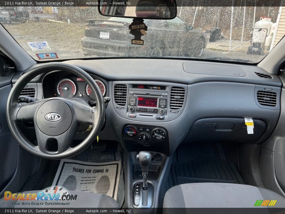 2011 Kia Rio LX Sunset Orange / Beige Photo #18