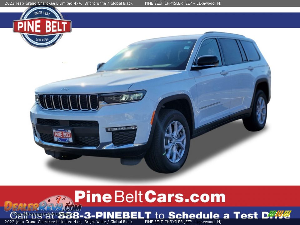 2022 Jeep Grand Cherokee L Limited 4x4 Bright White / Global Black Photo #1