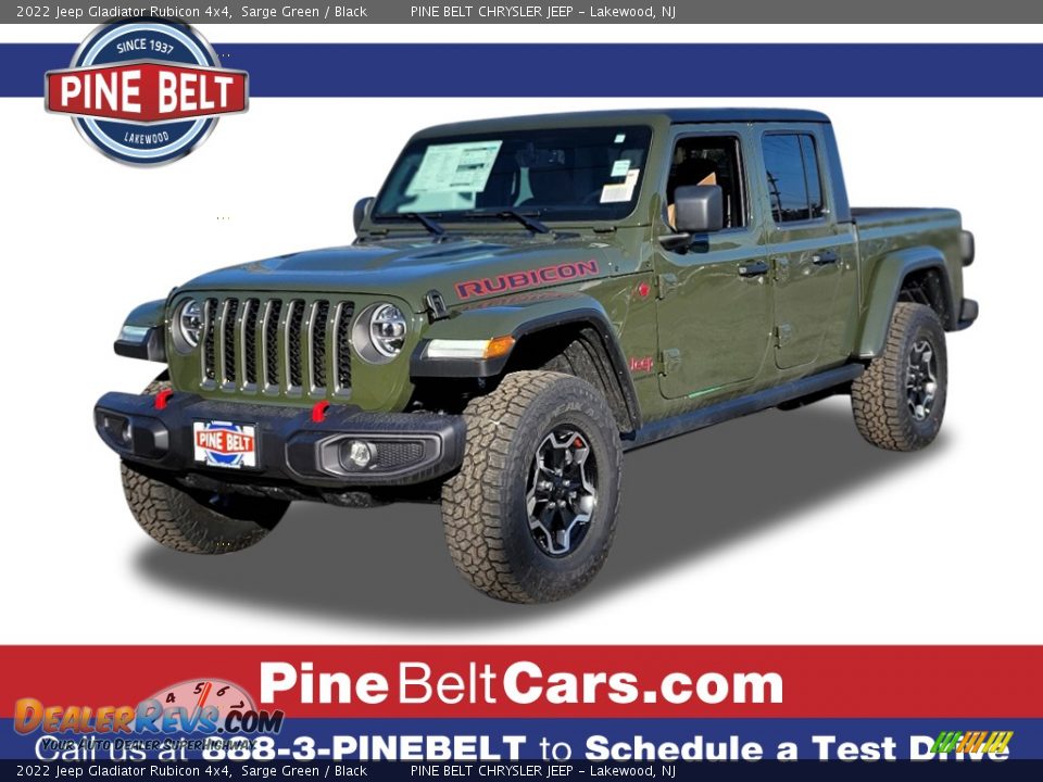 2022 Jeep Gladiator Rubicon 4x4 Sarge Green / Black Photo #1