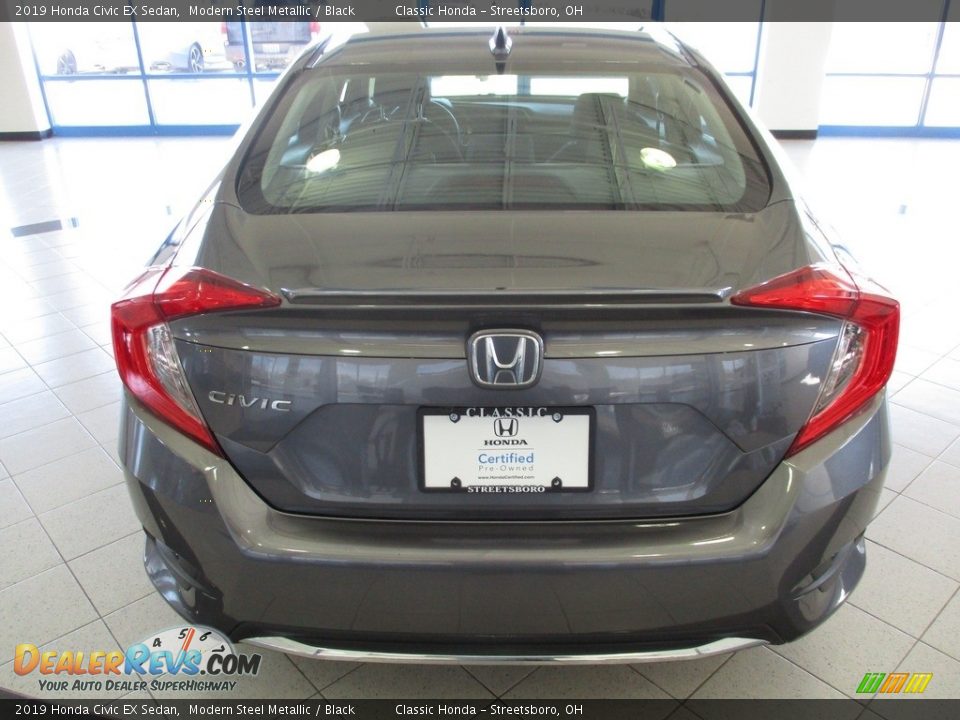 2019 Honda Civic EX Sedan Modern Steel Metallic / Black Photo #8