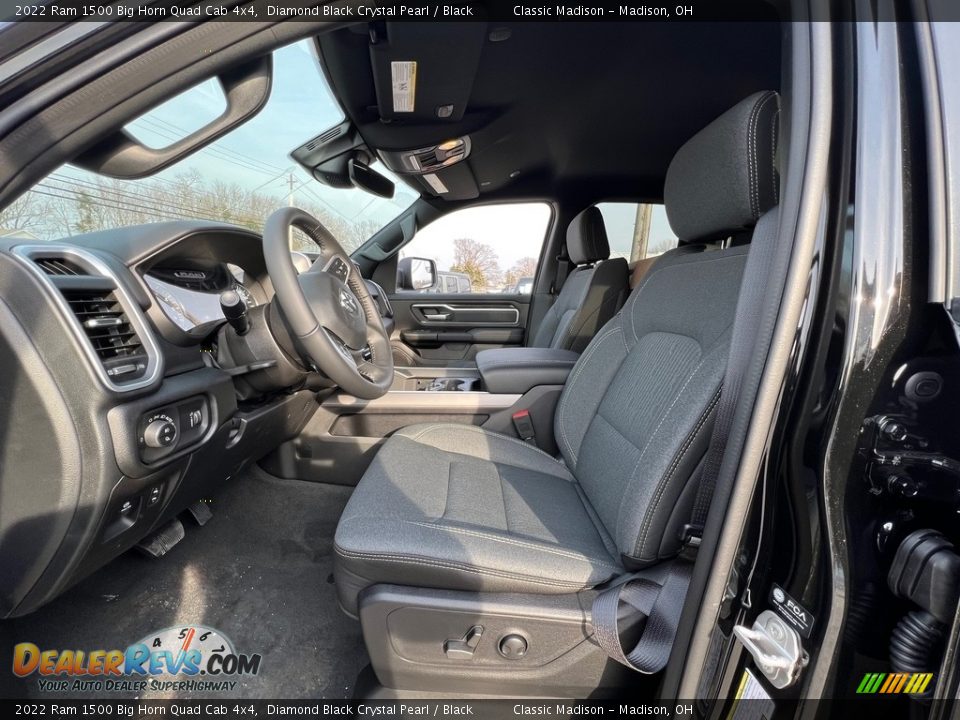 2022 Ram 1500 Big Horn Quad Cab 4x4 Diamond Black Crystal Pearl / Black Photo #2