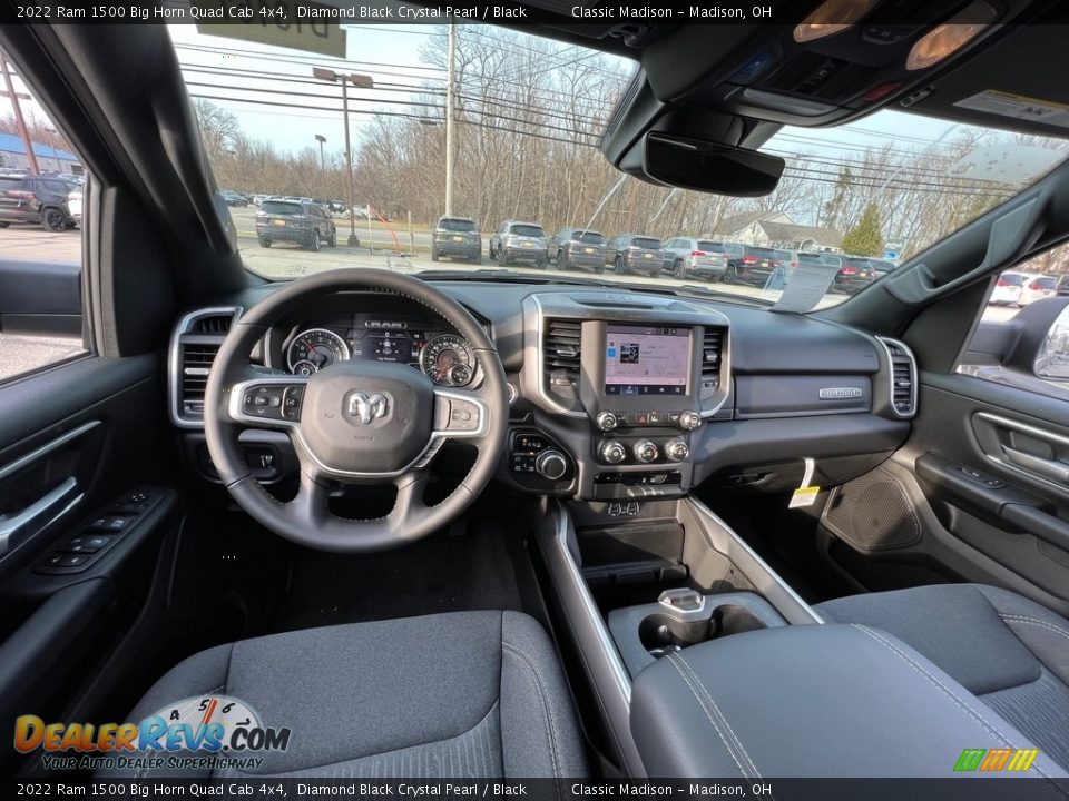 2022 Ram 1500 Big Horn Quad Cab 4x4 Diamond Black Crystal Pearl / Black Photo #4