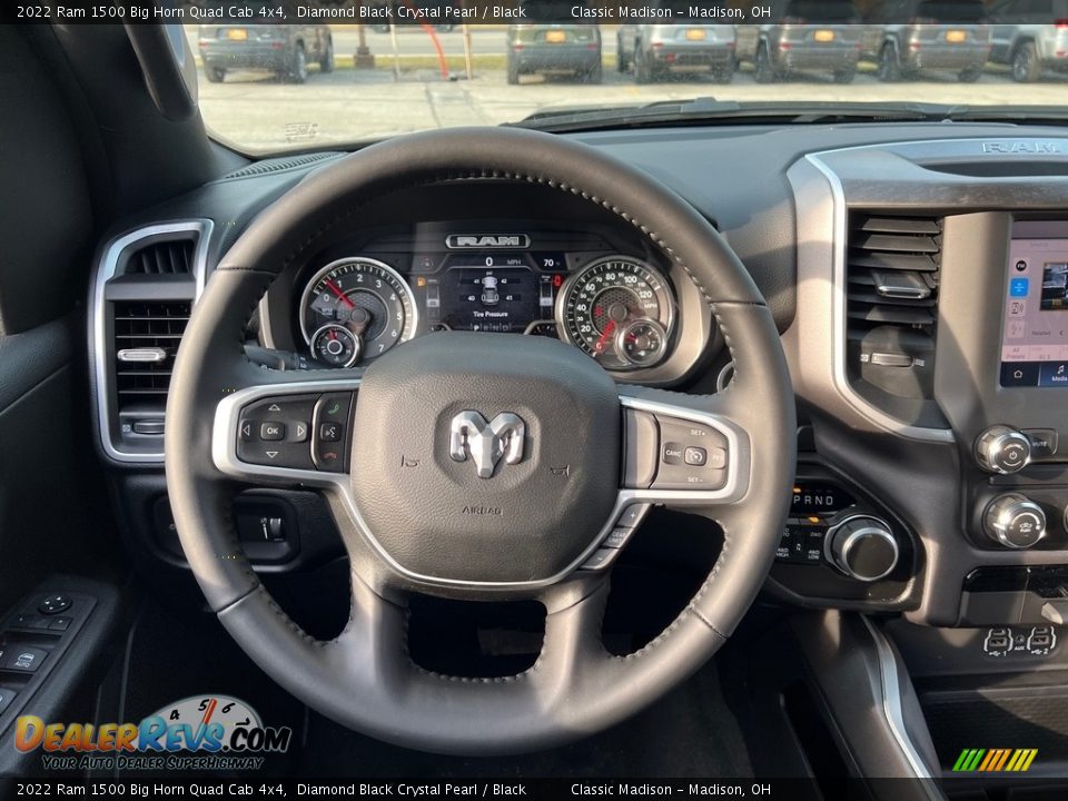 2022 Ram 1500 Big Horn Quad Cab 4x4 Diamond Black Crystal Pearl / Black Photo #5