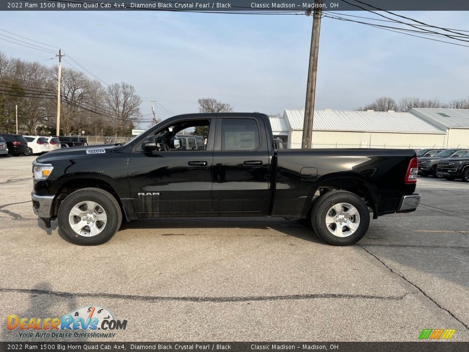 2022 Ram 1500 Big Horn Quad Cab 4x4 Diamond Black Crystal Pearl / Black Photo #8
