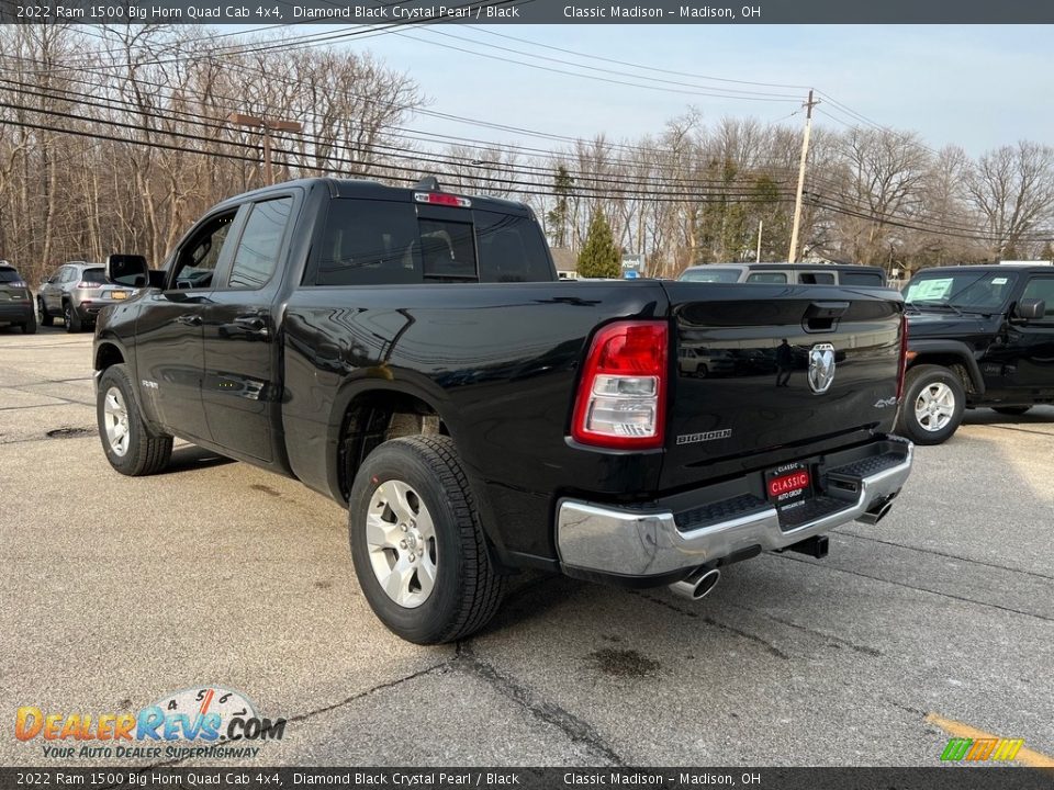 2022 Ram 1500 Big Horn Quad Cab 4x4 Diamond Black Crystal Pearl / Black Photo #9