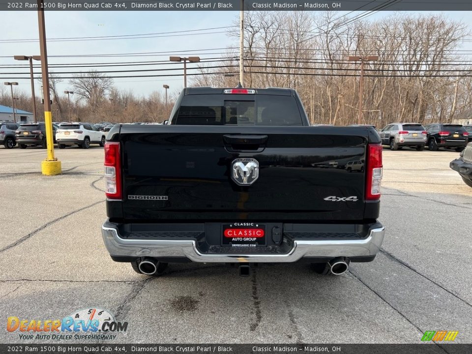2022 Ram 1500 Big Horn Quad Cab 4x4 Diamond Black Crystal Pearl / Black Photo #10