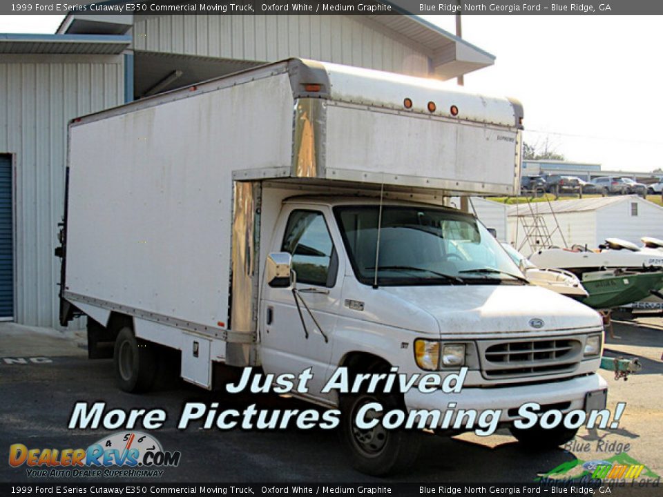 1999 Ford E Series Cutaway E350 Commercial Moving Truck Oxford White / Medium Graphite Photo #1